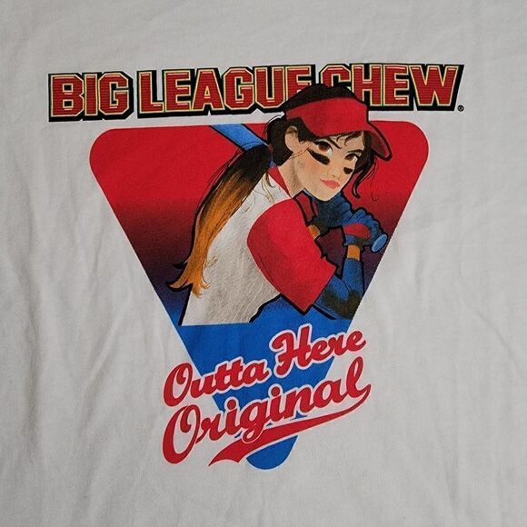New Balance X Big League Chew Gum Women's Baseball Softball T Shirt Size Large L - Picture 3 of 8